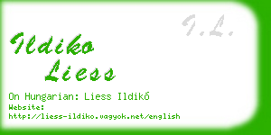 ildiko liess business card