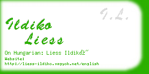 ildiko liess business card